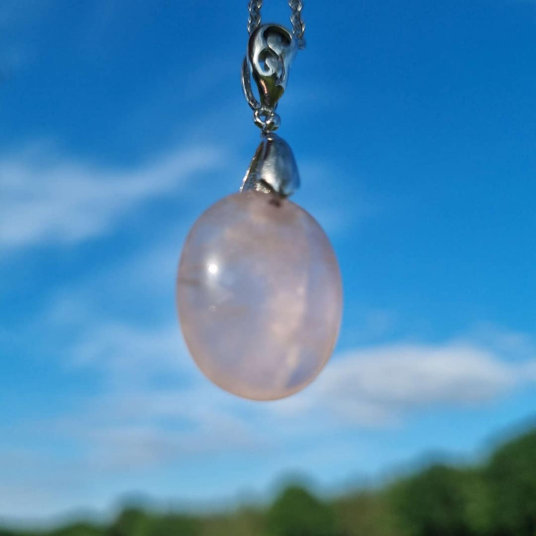 Pendentif Quartz Rose