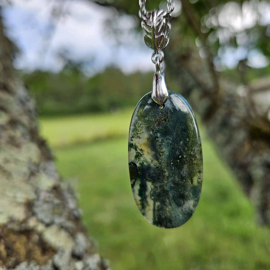 Pendentif Agate Mousse