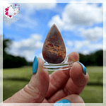 Pendentif Agate Mousse rose