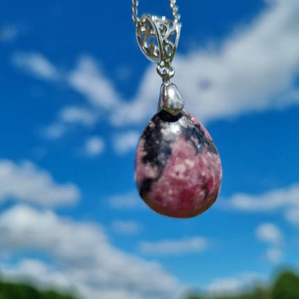 Pendentif Rhodonite