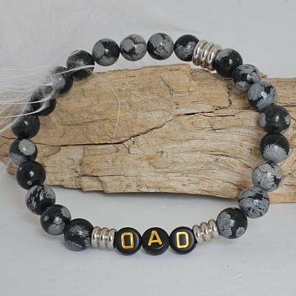 Bracelet Obsidienne mouchetée 18cm