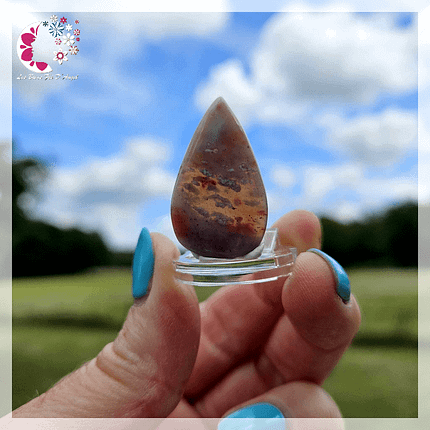 Pendentif Agate Mousse rose