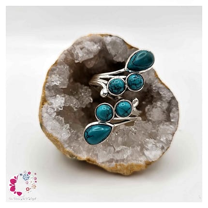 Bague réglable Turquoise AAA - Argent 925
