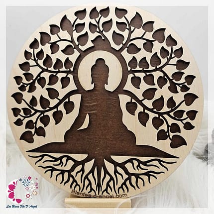 Arbre de vie Bouddha sur socle