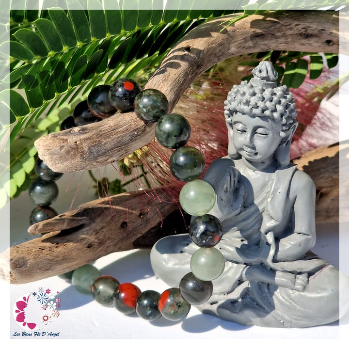 Bracelet en Jaspe de Sang Africain