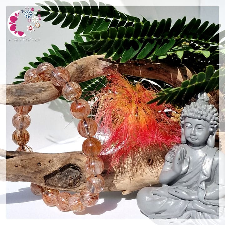 Bracelet en Quartz Rutilé cuivré