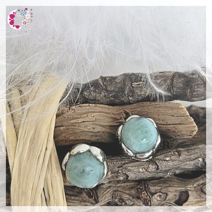 Boucles Larimar - Argent 925