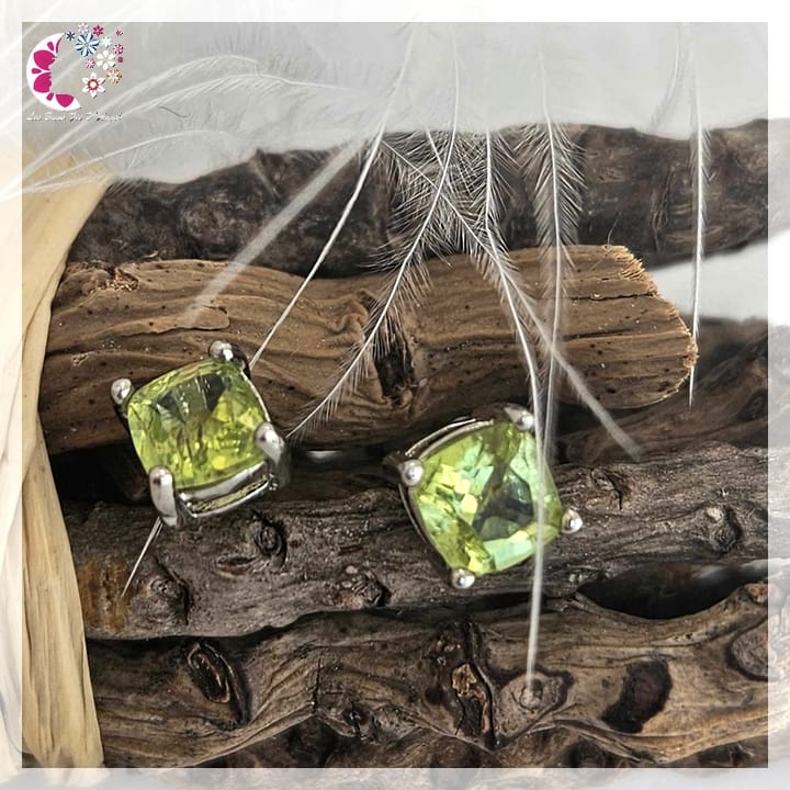 Boucle en pierre Péridot - Argent 925