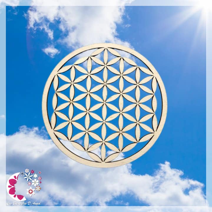 Fleur de Vie en bois - 8cm