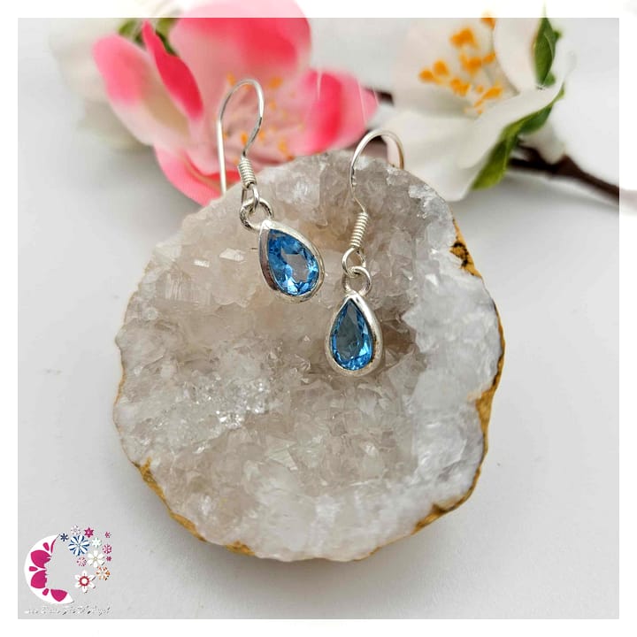 Boucles d'oreille Topaze - Monture en Argent 925