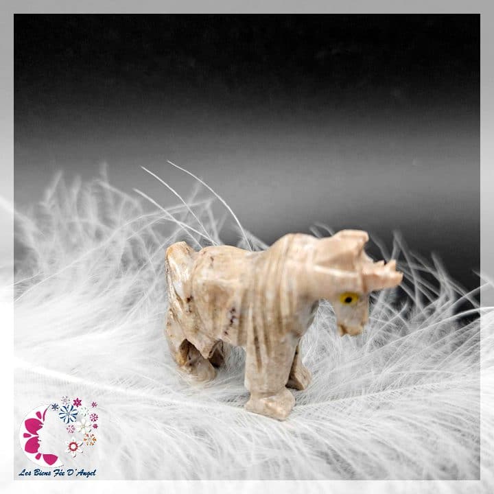 Figurine Licorne en Stéatite - 3.4cm / 2.9cm – Image 2