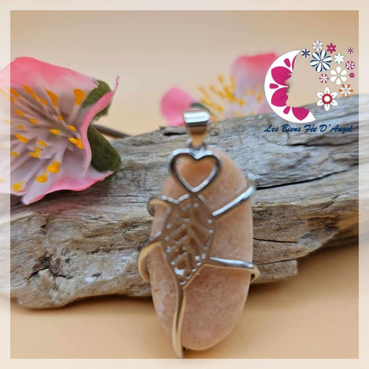 Pendentif Amazonite Pêche – Image 2